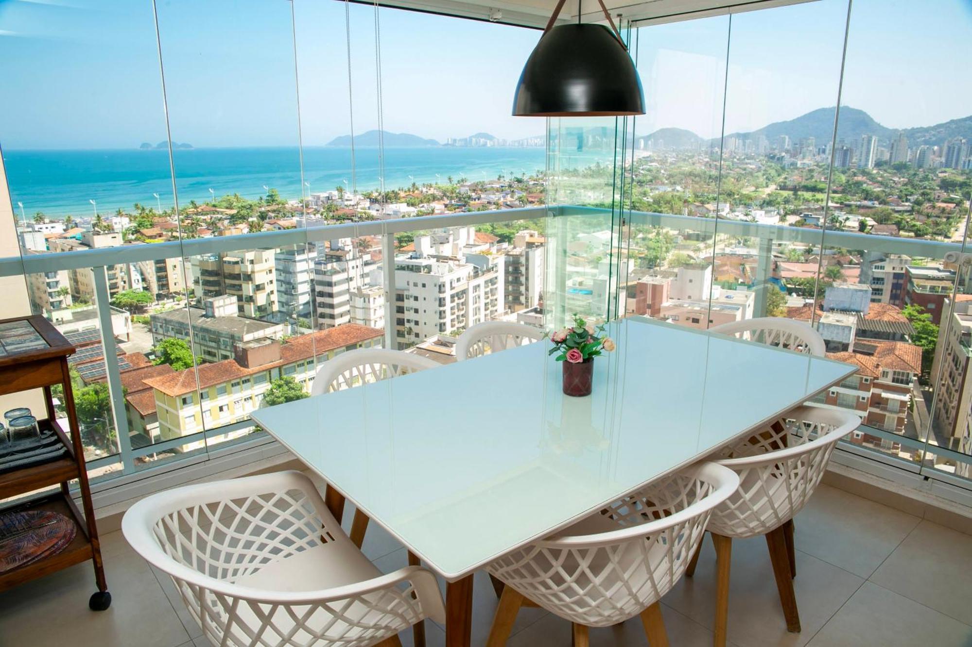 Apartamento Encantador Guarujá Enseada Vista Mar Exterior foto